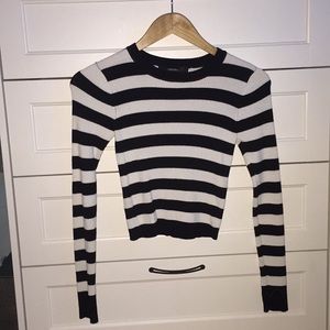 black and white striped long sleeve